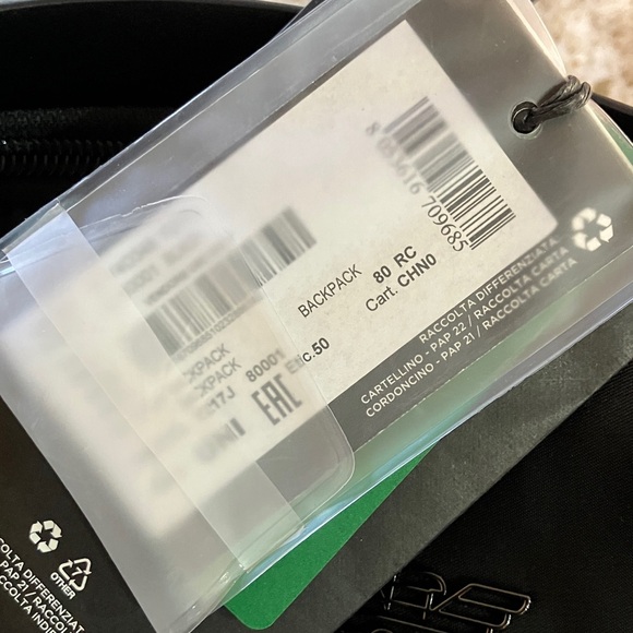 Emporio Armani RECYCLED NYLON BACKPACK New With Tags - Picture 6 of 12